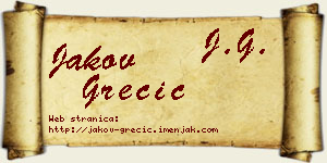 Jakov Grečić vizit kartica